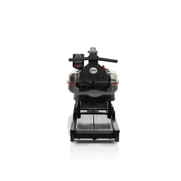 Rameur à eau 17 Litres RowFlow 10.0 avec 4 niveaux de résistance - Rameur à résistance hydraulique compact avec écran inclinable