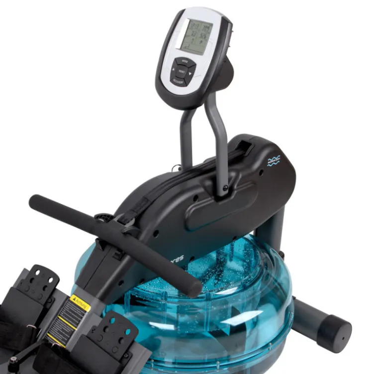 Rameur à eau pliable avec ordinateur de bord complet