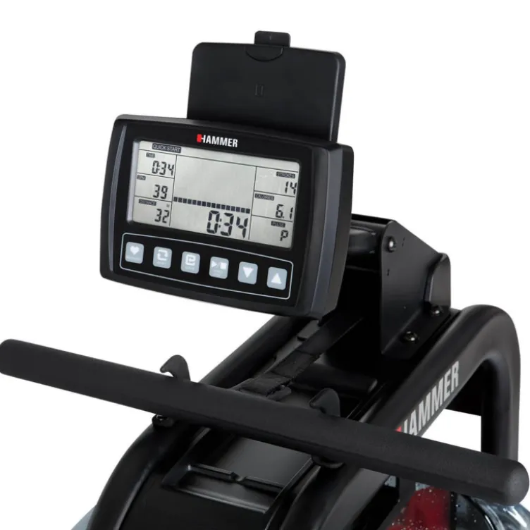 Rameur à eau ultra-confortable pour exercices de l'aviron - Écran LCD - Water Stream