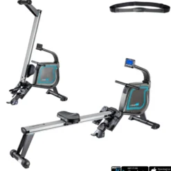 Rameur électromagnétique InCondi RW600 professionnel pour exercice d'aviron connecté bluetooth - Roues de transport