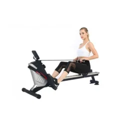 Rameur électronique pliable 8 niveaux de résistance avec écran pour home gym
