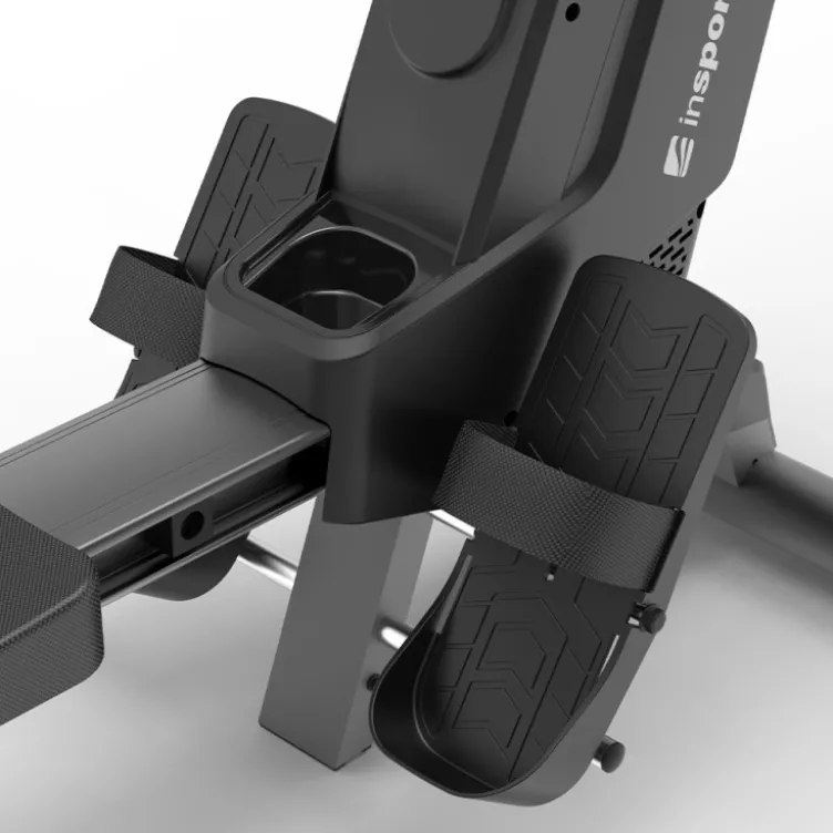 Rameur électronique Yukona avec 16 modes de résistance et volant d'inertie de 2 kg - Rails de 94 cm