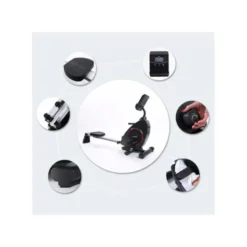 Rameur magnétique pour home-gym pliable avec ordinateur 8 niveaux de résistance