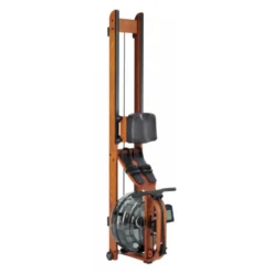 Rameur naturel en bois pliable avec système de résistance à eau et ordinateur de bord