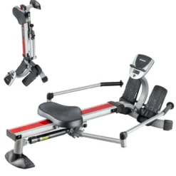 Rameur à piston Hydraulique Power Master X avec siège rembourré ultra confortable - 12 modes de résistance