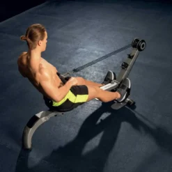 Rameur pliable avec bandes de résistance en caoutchouc - Fonctionnement silencieux pour séance de cross-training
