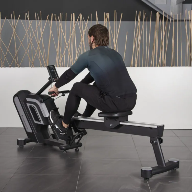 Rameur professionnel pour entraînement d'aviron avec programmes de fitness - Générateur d'énergie intégré