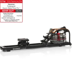 Rameur à résistance hydraulique 17 L avec 5 niveaux d'intensité - Entraînement d'aviron