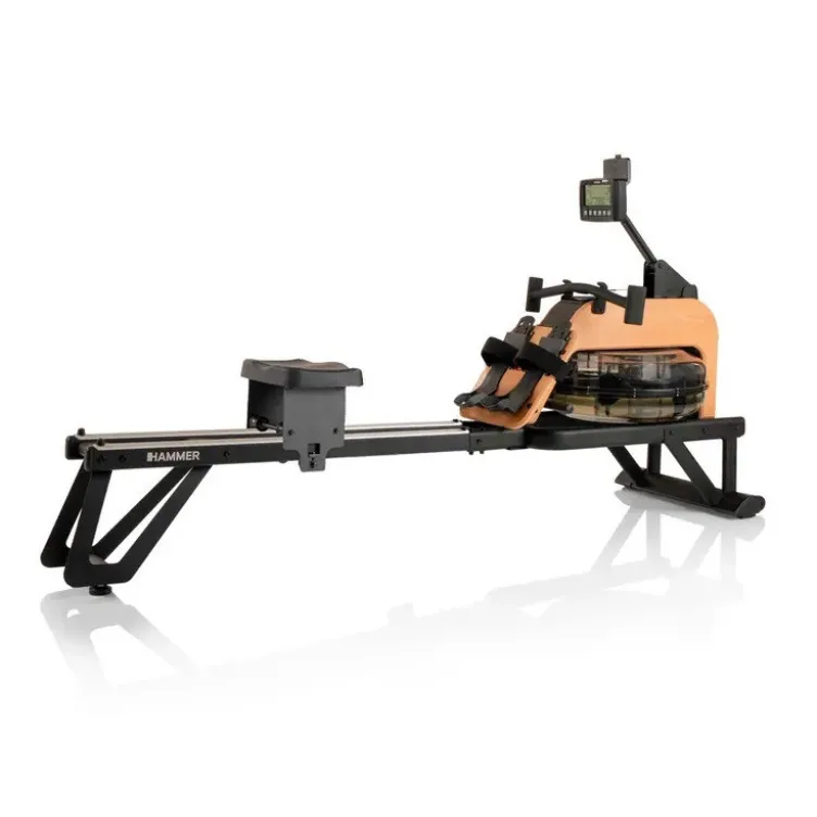 Rameur à résistance hydraulique 14 L doté de 6 niveaux d'intensité - Simulateur d'aviron