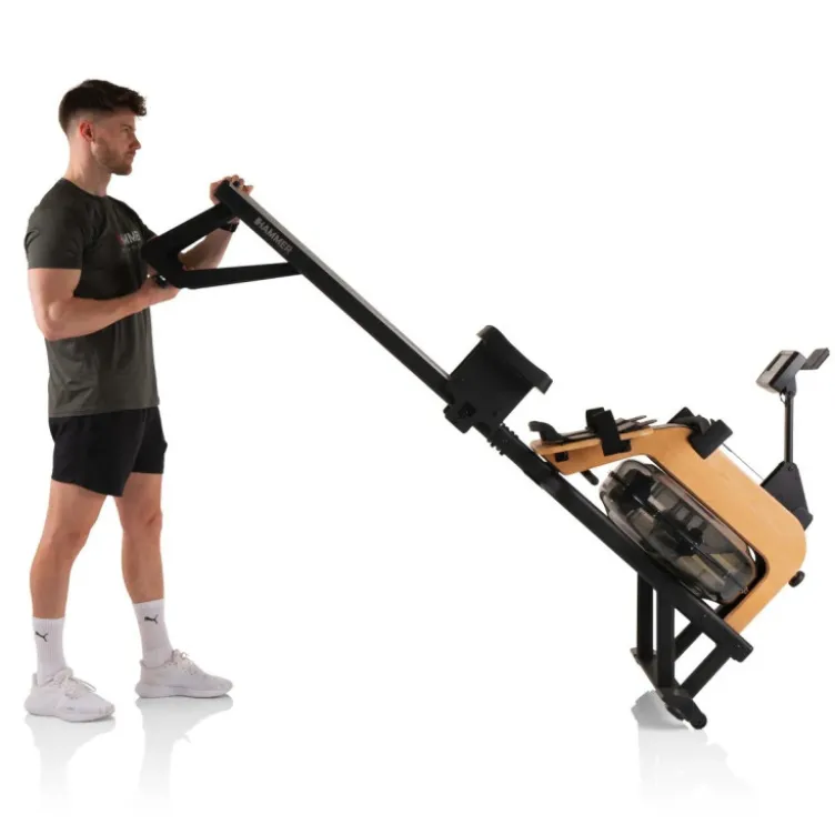 Rameur à résistance hydraulique 14 L doté de 6 niveaux d'intensité - Simulateur d'aviron