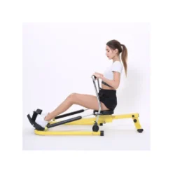 Rameur à résistance hydraulique avec écran LCD pour entraînement en home gym