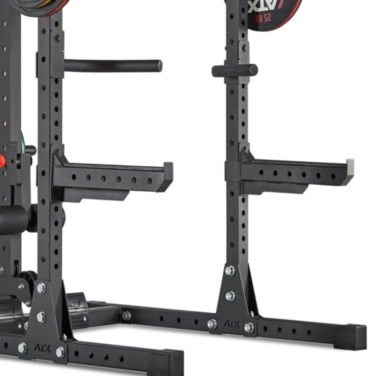 Repose barre de sécurité série 700 avec revêtement en caoutchoucpour rack et cage à squat