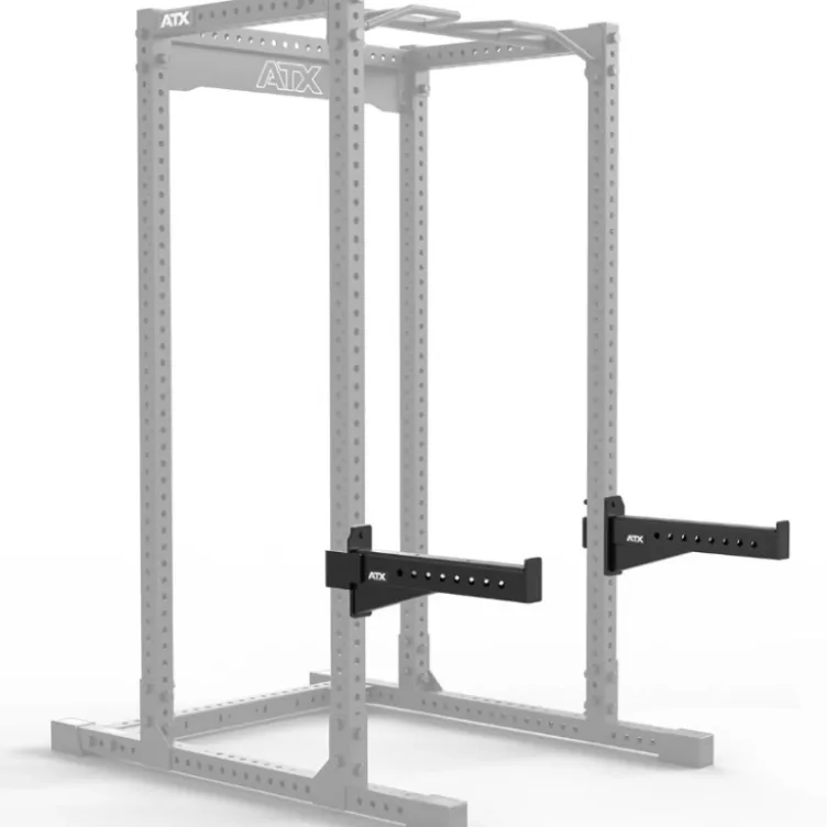 Repose barre de sécurité série 700 avec revêtement en caoutchoucpour rack et cage à squat