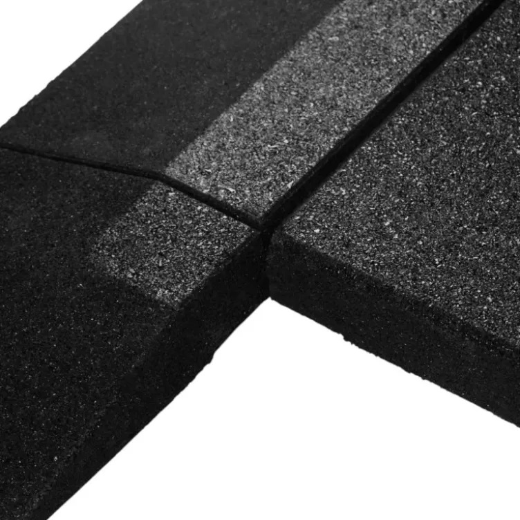 Revêtement de sol en caoutchouc SBR 100 x 100 cm d'épaisseur 4 cm pour salles de musculation