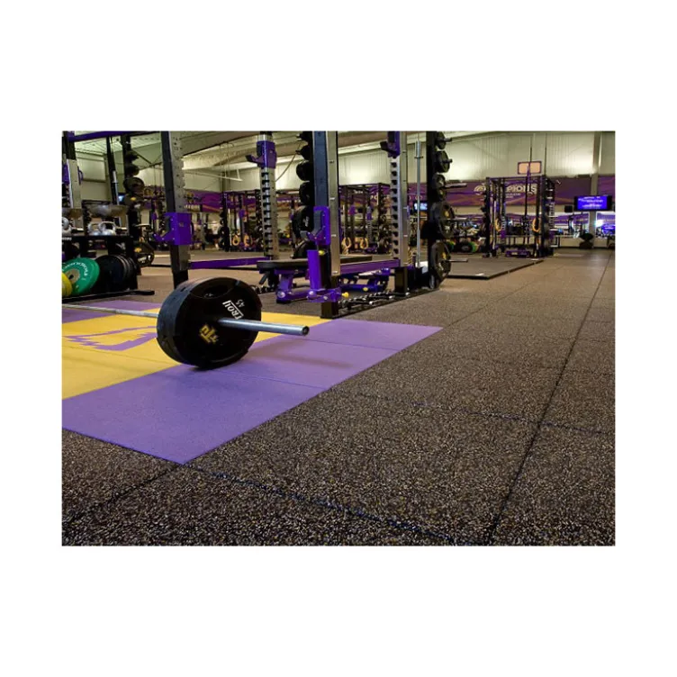 Revêtement de sol 100x50 cm - 20 mm à 60 mm d'épaisseur pour salle de sport
