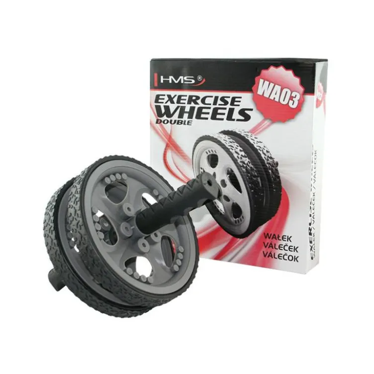 Roue double de renforcement musculaire pour exercices de musculation - Surface antidérapante