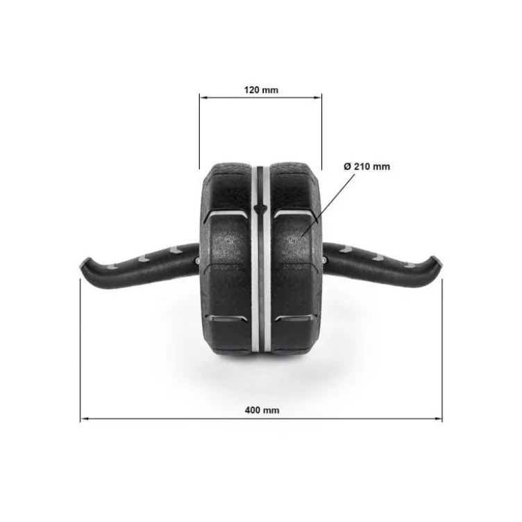 Roulette de musculation pour abdominaux de marque ATX avec tapis de protection