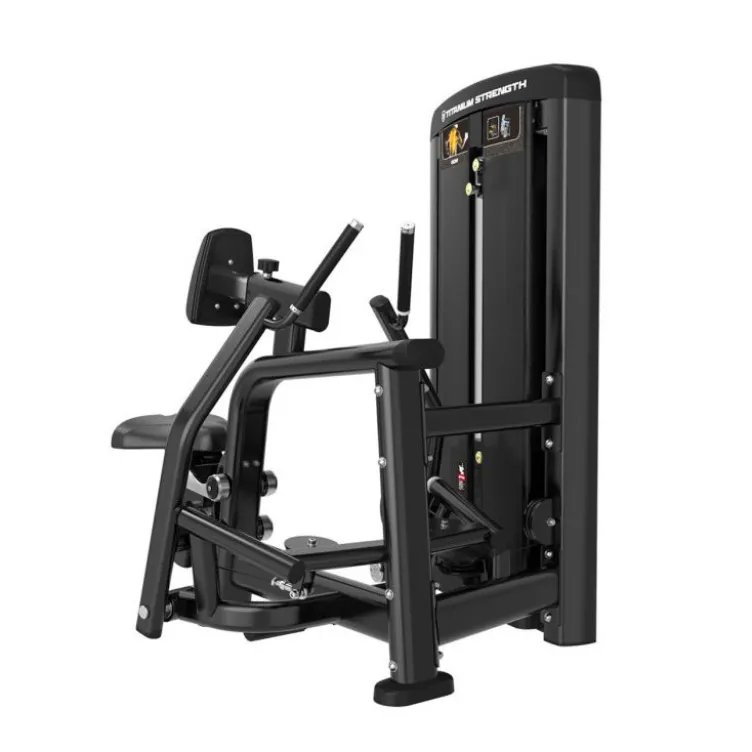 Row machine PRO Titanium Strength à charge guidée 100 kg pour l'entraînement du dos - Station back pull GS-S45 Genesis