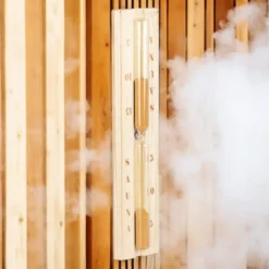 Sablier de sauna en bois avec 3 valeurs de temps - 5 / 10 et 15 minutes