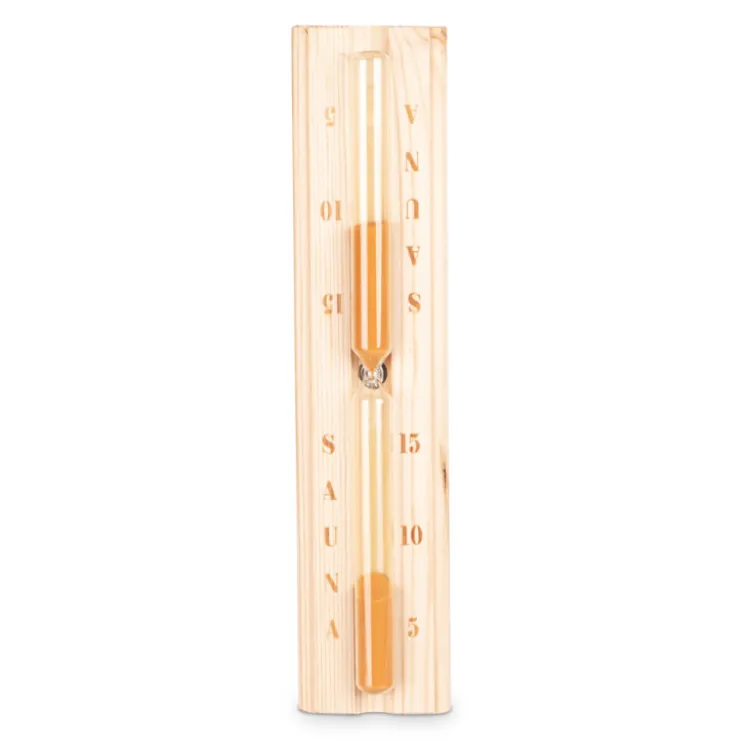 Sablier de sauna en bois avec 3 valeurs de temps - 5 / 10 et 15 minutes