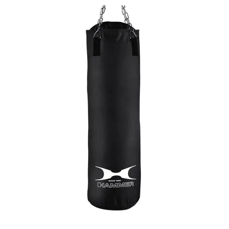 Sac de frappe en nylon noir pour entraînement de boxe home gym