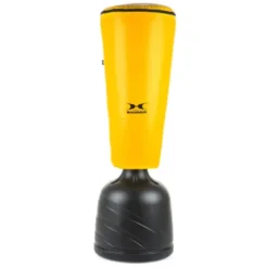 Sac de frappe sur pied Impact Punch jaune - Entraînement de boxe Premium