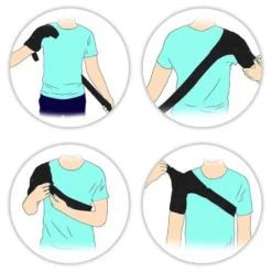 Sangle de maintien en néoprène pour l'épaule avec poche pour pack de gel froid - Épaulière de compression