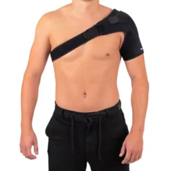 Sangle de maintien en néoprène pour l'épaule avec poche pour pack de gel froid - Épaulière de compression