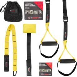 Sangle de suspension polyvalente pour exercices de fitness en homegym - Jaune
