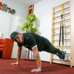 Sangle de suspension polyvalente pour exercices de fitness en homegym - Jaune