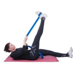 Sangle de yoga pour débutants réglable jusqu'à 185 cm en fibre acrylique pour un étirement des muscles efficace