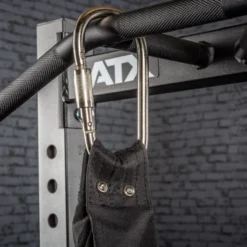 Sangles de suspension pour entraînement des abdominaux sur barre fixe avec mousquetons de sécurité