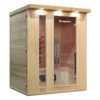 Sauna d'intérieur 3 places avec 7 modes de luminothérapie et ioniseur- Température max de 65°C pour la récupération musculaire