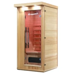 Sauna en bois infrarouge individuel Mettsa 100 avec ioniser d'oxygène et lumière multicolores