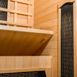 Sauna en bois infrarouge individuel Mettsa 100 avec ioniser d'oxygène et lumière multicolores