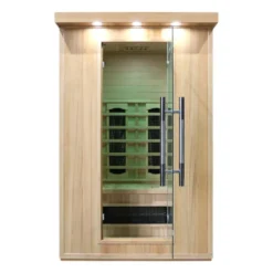 Sauna infrarouge duo Mettsa 200 avec ioniseur d'air - 7 modes de lumières pour la récupération sportive