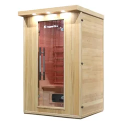 Sauna infrarouge duo Mettsa 200 avec ioniseur d'air - 7 modes de lumières pour la récupération sportive