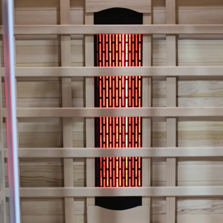 Sauna infrarouge pour une personne Trevirke 100 sauna - 7 couleurs de luminothérapie avec chauffage jusqu'à 65°