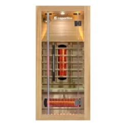 Sauna infrarouge pour une personne Trevirke 100 sauna - 7 couleurs de luminothérapie avec chauffage jusqu'à 65°