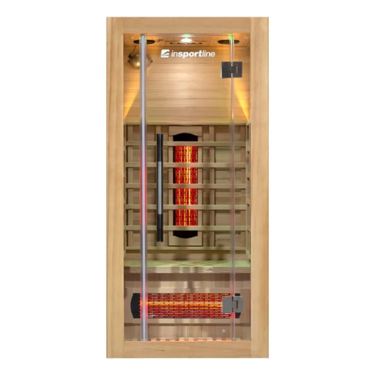 Sauna infrarouge pour une personne Trevirke 100 sauna - 7 couleurs de luminothérapie avec chauffage jusqu'à 65°