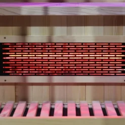 Sauna infrarouge pour une personne Trevirke 100 sauna - 7 couleurs de luminothérapie avec chauffage jusqu'à 65°