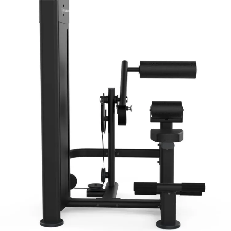 Seated back extension machine à charge guidée Black Séries Titanium Strength pour salles PRO - Colonne de poids 100 kg BS-S15