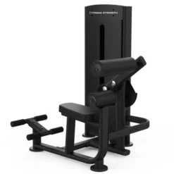 Seated back extension machine à charge guidée Black Séries Titanium Strength pour salles PRO - Colonne de poids 100 kg BS-S15