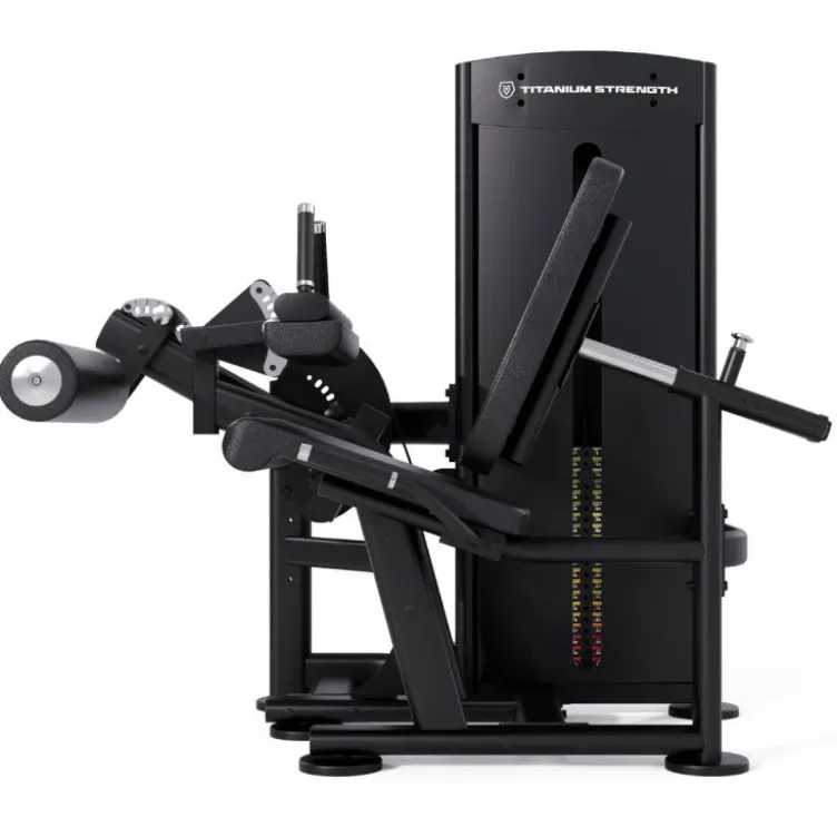 Seated Leg Curl à charge guidée 100 kg pour ischio-jambiers BS-S30 Titanium Strength Black Series - 26 combinaisons de réglages