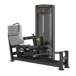 Selectorized leg press horizontale dual hack squat Black séries Titanium Strength BS-S48 - Charge guidée 125 kg