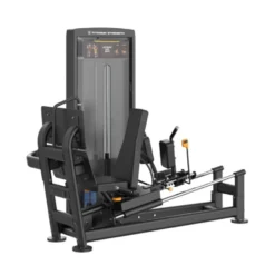 Selectorized leg press horizontale dual hack squat Black séries Titanium Strength BS-S48 - Charge guidée 125 kg