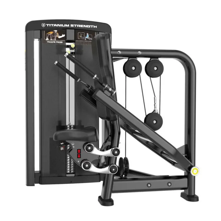 Selectorized machine pro Titanium Strength pour les dips assis avec colonne de poids de 100 kg - Genesis Séries GS-S29