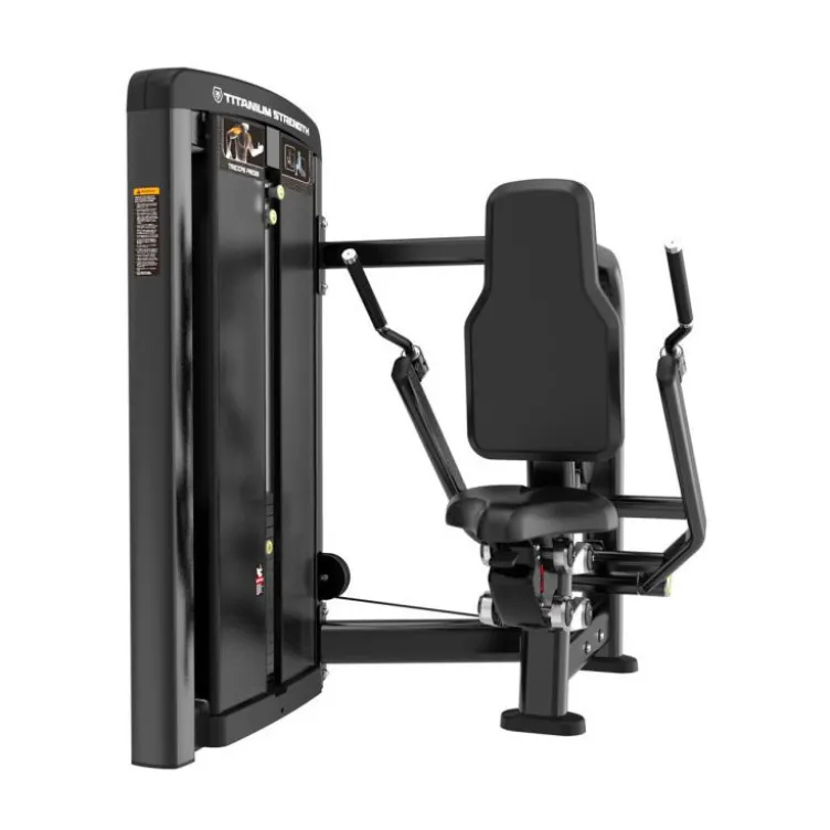 Selectorized machine pro Titanium Strength pour les dips assis avec colonne de poids de 100 kg - Genesis Séries GS-S29