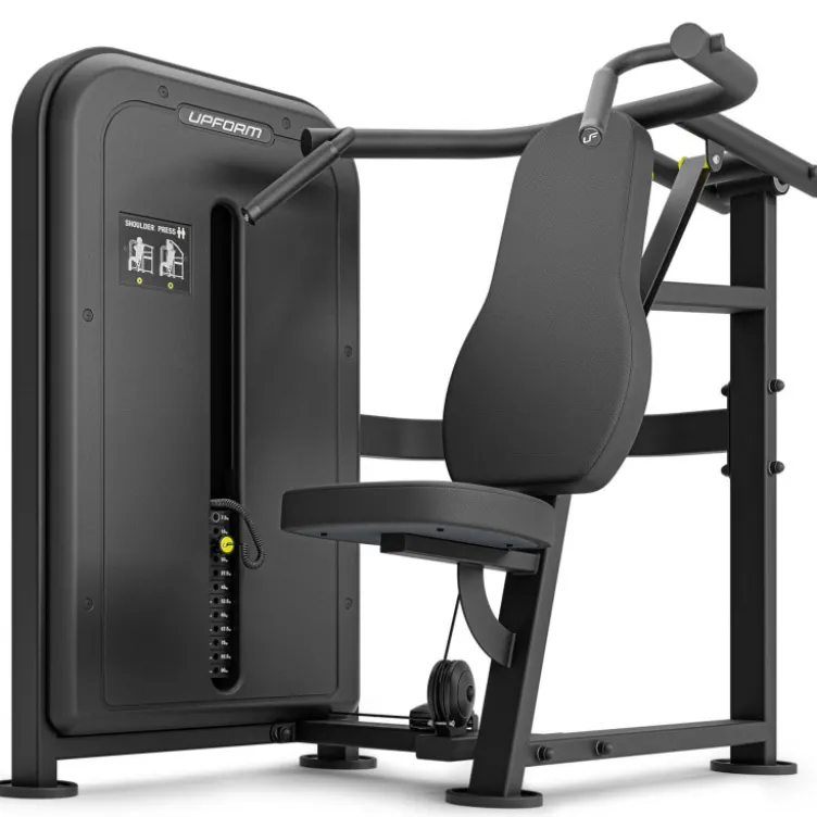 Selectorized shoulder press pour le développement des épaules en salle avec colonne de poids 90 kg