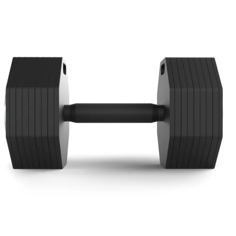 Set complet de musculation avec paire d'haltères octogonales ATX 2 x 36 kg et support de stockage inclus